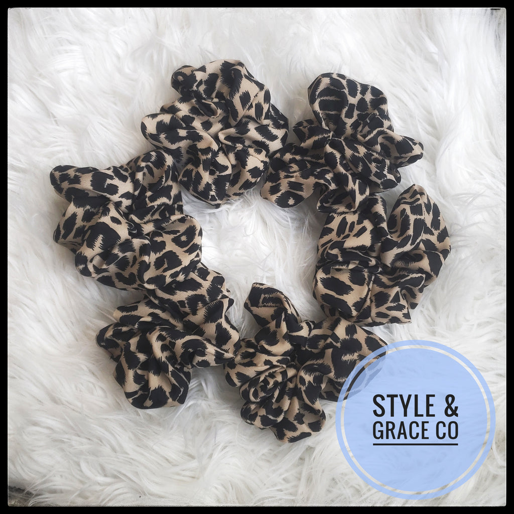 Poufy Leopard Hair Tie - Style & Grace Co