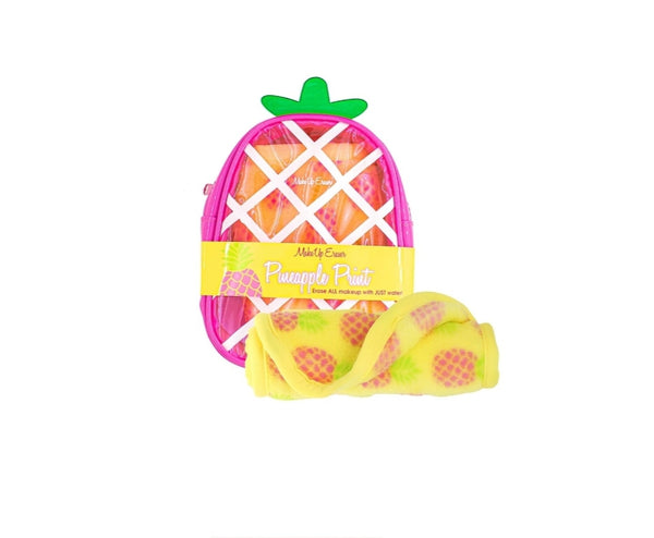 MakeUp Eraser, Pineapple Print (w/bonus bag) - Style & Grace Co