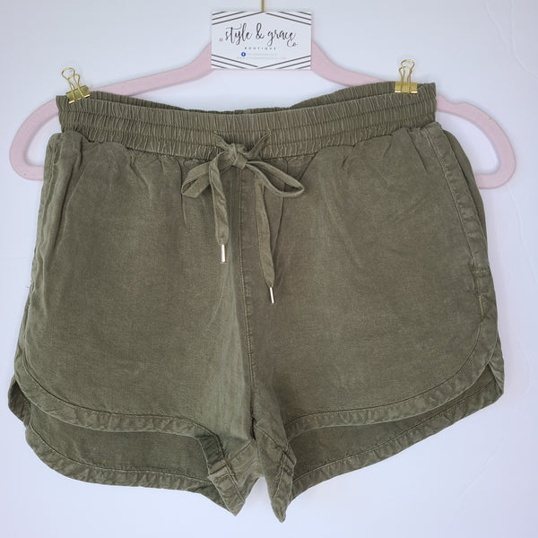 Olive Shorts - Style & Grace Co