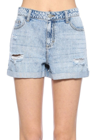 Weekender Denim Shorts - Style & Grace Co